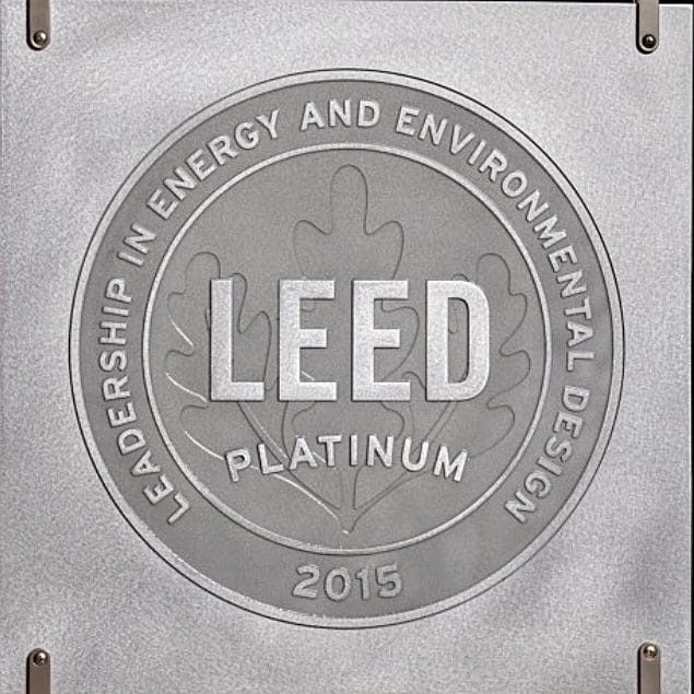 Green Plaque LEED platinum plaque
