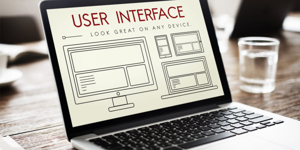laptop showing how UI and UX looks great on any device