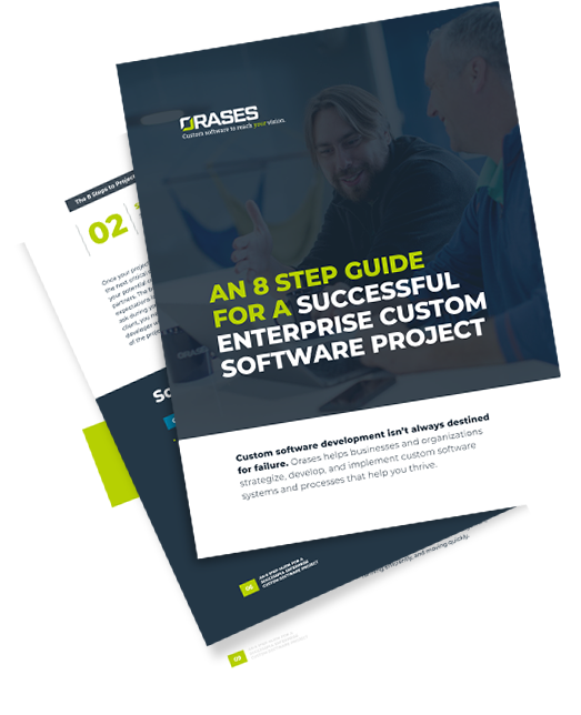 orases booklet outlining 8 steps for a successful enterprise software project
