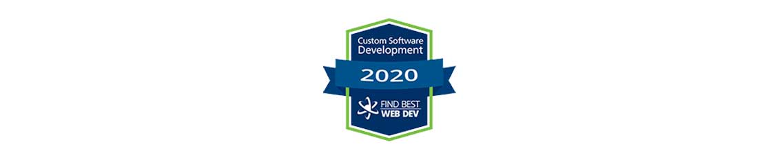 Custom software development award pr logo
