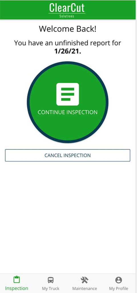 Safety On Site Inspection App Home