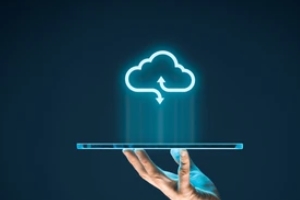 cloud storage download upload concept