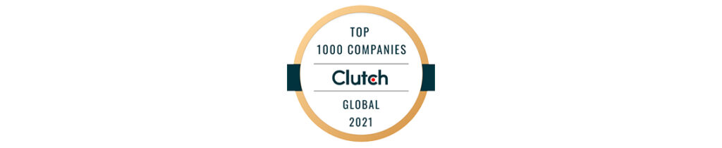 Clutch Global Top 1000 Companies award banner