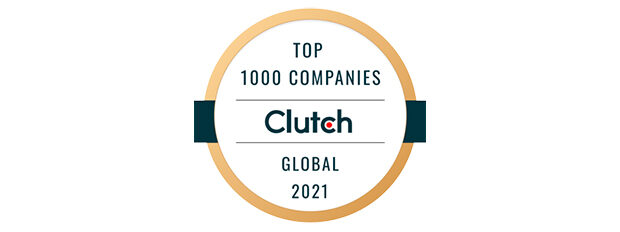 Clutch Global Top 1000 Companies award banner