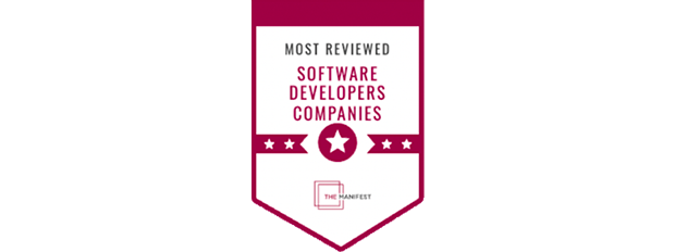 The Manifest Most Reviewed Software Developer Companies Award banner
