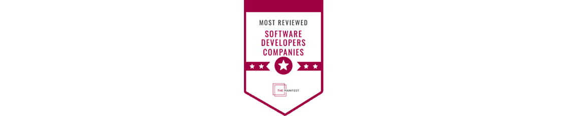 The Manifest Most Reviewed Software Developer Companies Award banner