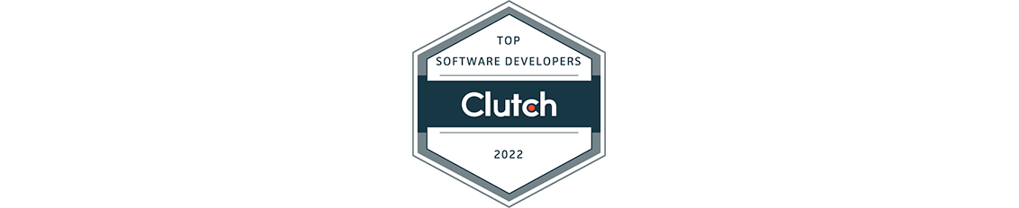 clutch top software developers 2022 award banner