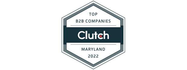 Clutch top b2b companies in Maryland award 2022 banner
