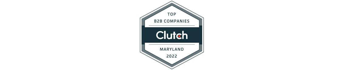 Clutch top b2b companies in Maryland award 2022 banner