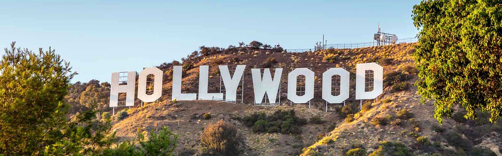 Hollywood sign for California custom software development page
