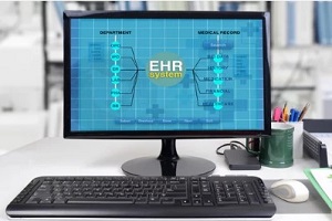 ehr system on computer screen
