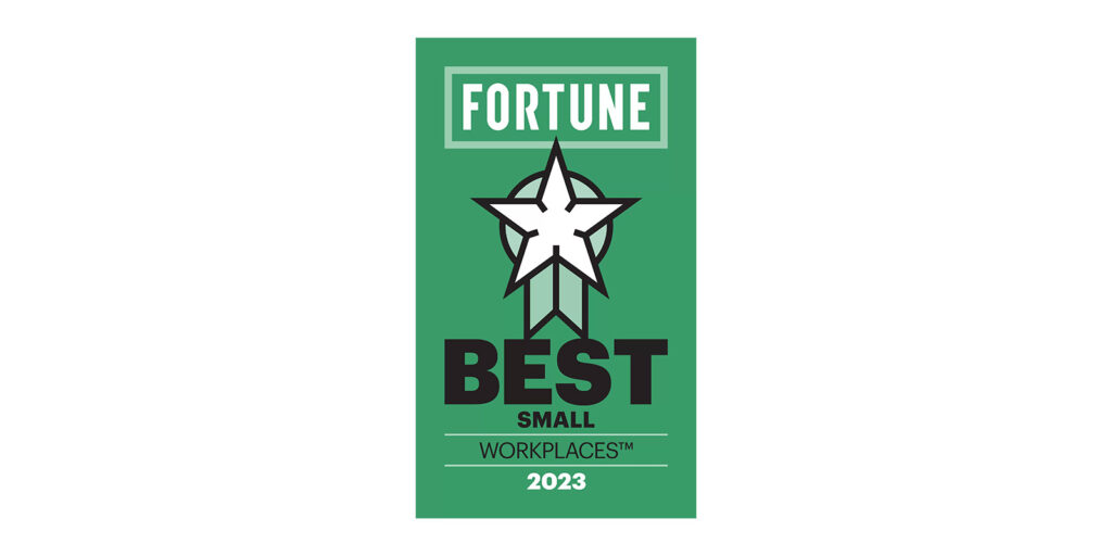 Fortune 2023 best small workplaces list award