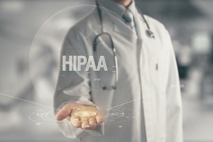 doctor showing hippa in virtual screen
