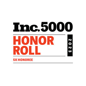 Inc 5000 Award 5x honoree 2023