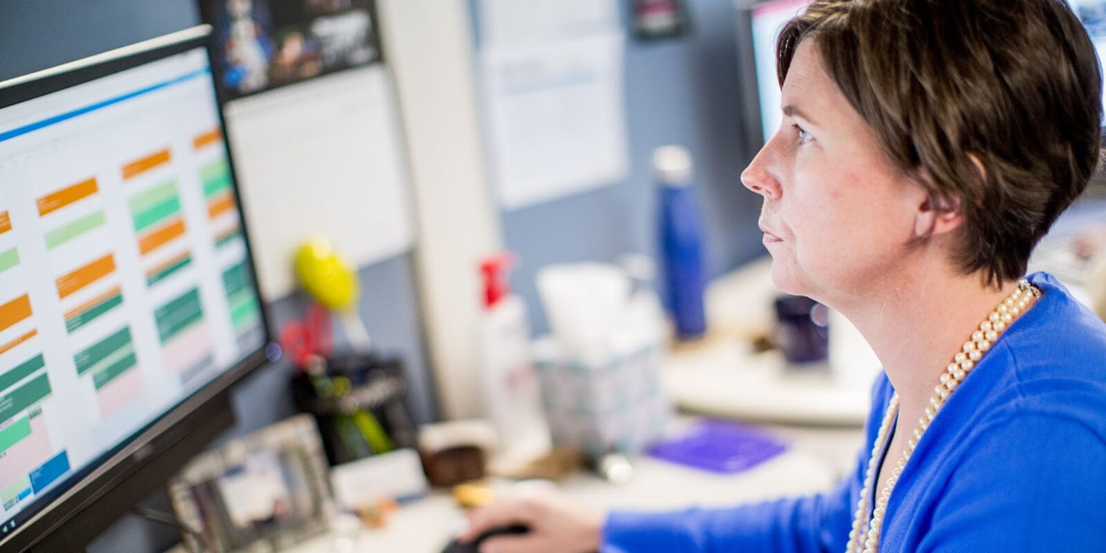 female programmer engaged in app development tasks