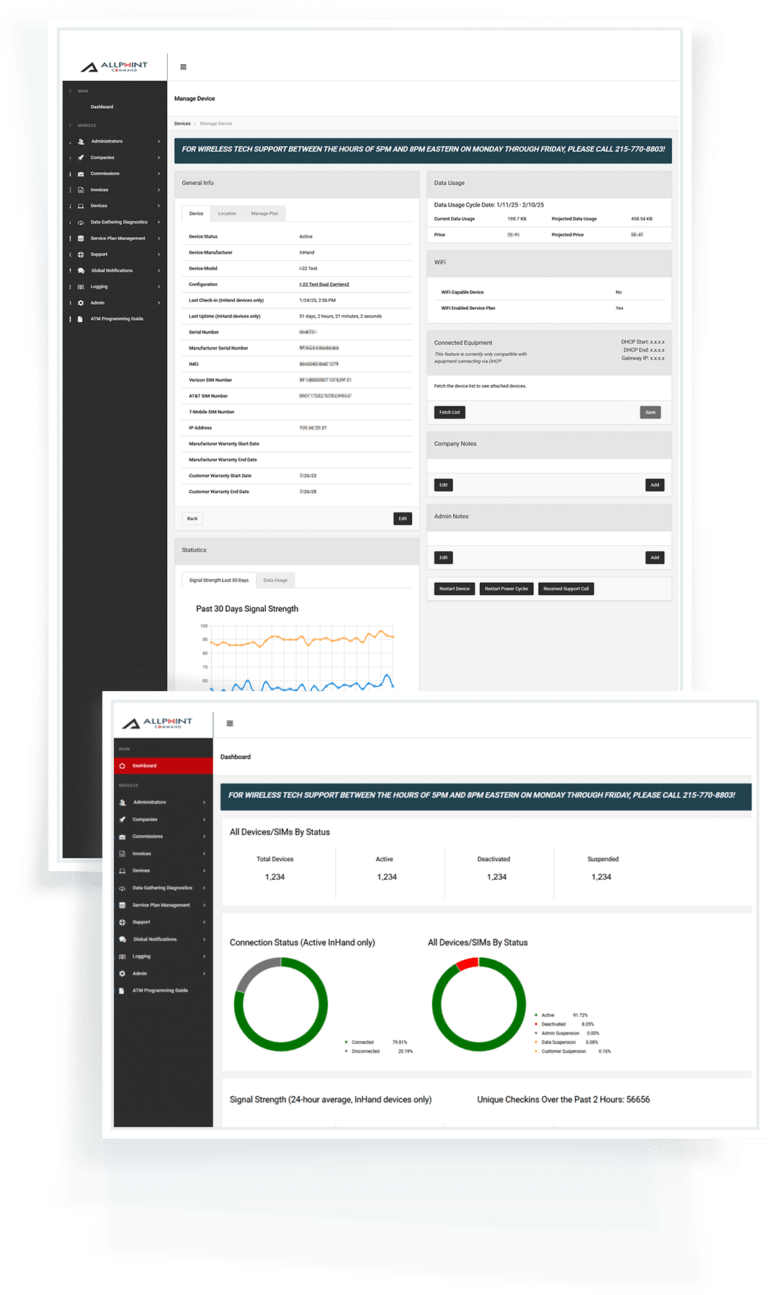 Allpoint Wireless - Custom Web Portal
