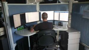 employee working at computer