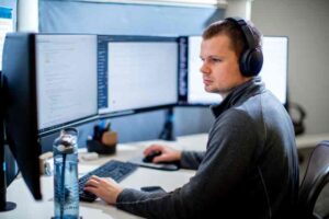 orases developer at desk