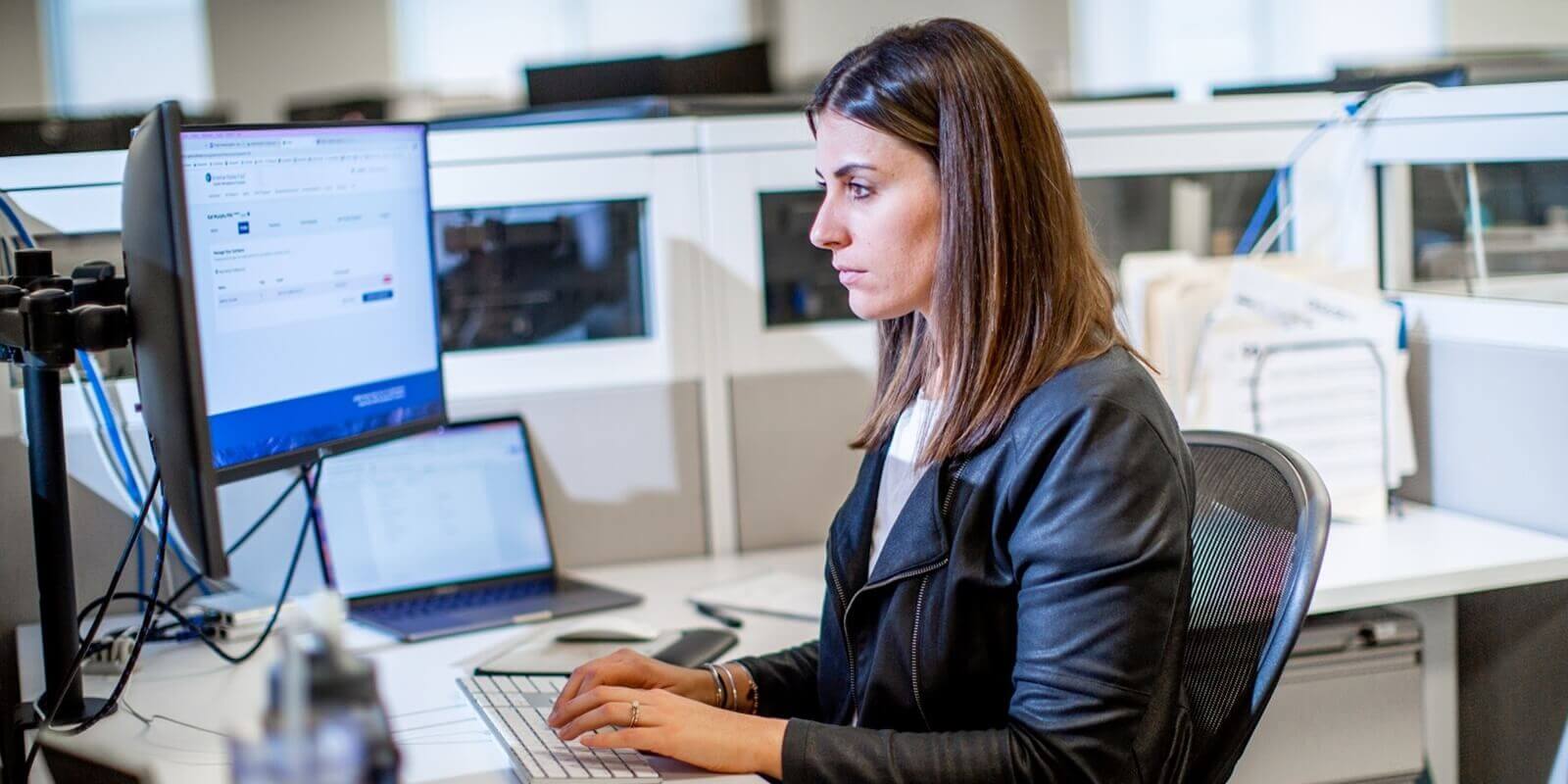 female employee working on rag-as-a-service