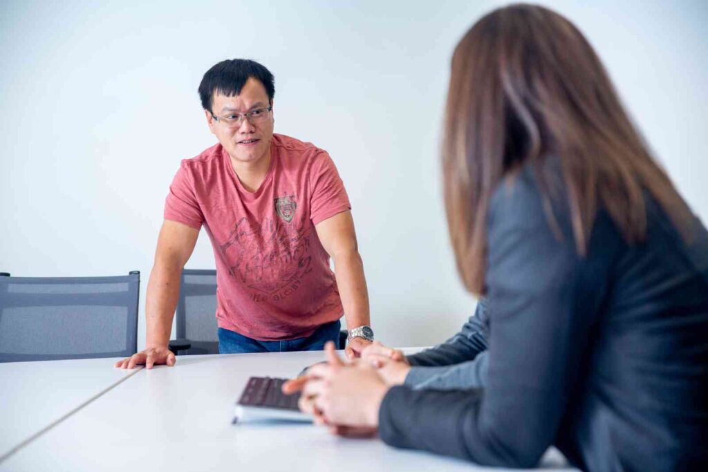 orases team discussing ai databases