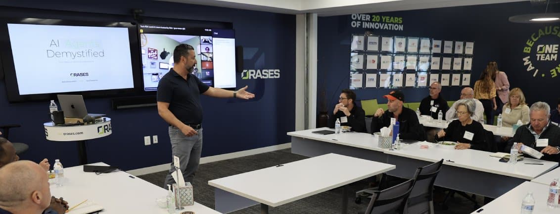 Nick Leading A Workshop Centered Around AI Infrastructure