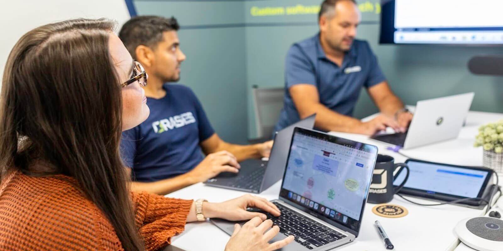 orases team members during a presentation